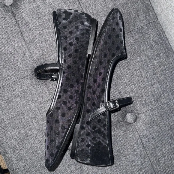 Torrid Black Mary Jane Flats with Polka Dots 8.5WW - Picture 3 of 5